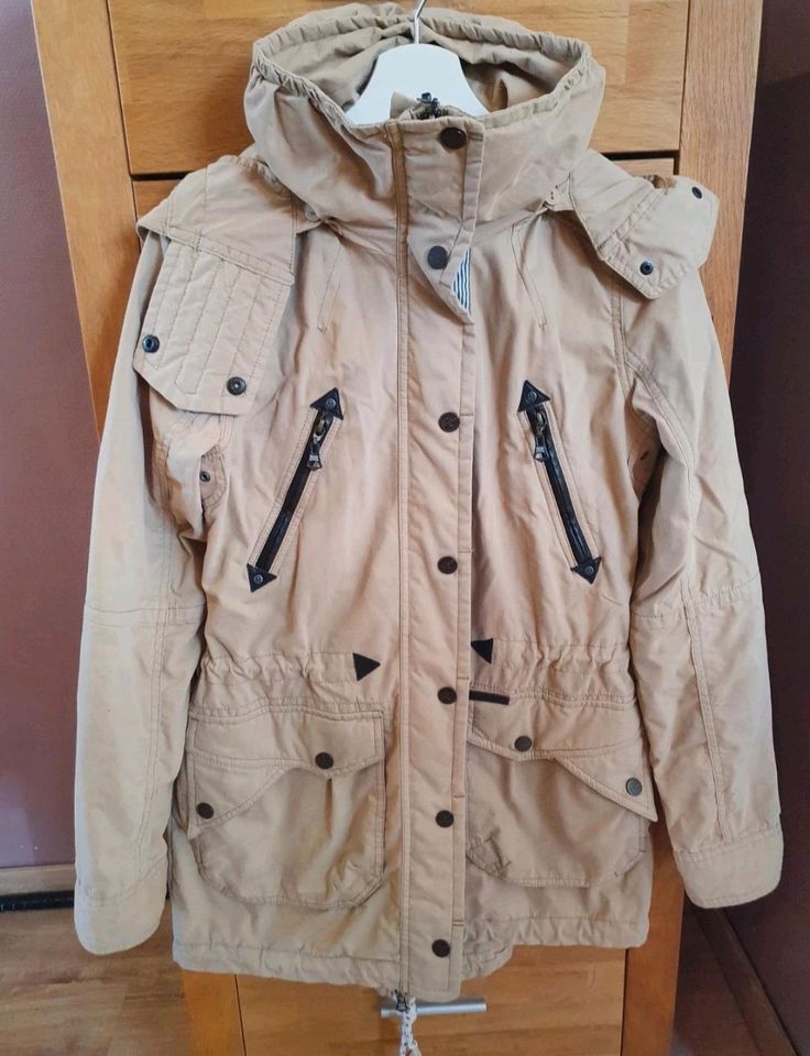 Parka / Mantel "Drei Master"  beige M in Rabenkirchen-Faulück