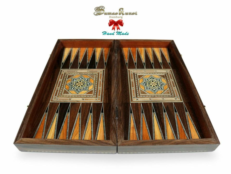 Neu 50cm Holz Backgammon,Schachspiel Brett inkl.Steine & Figuren in Hamburg