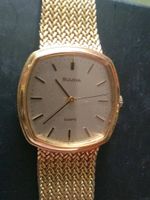 Vintage Edle Bulova Uhr Komplett in Gold Quartz Retro Mecklenburg-Vorpommern - Schönwalde (Vorpommern) Vorschau