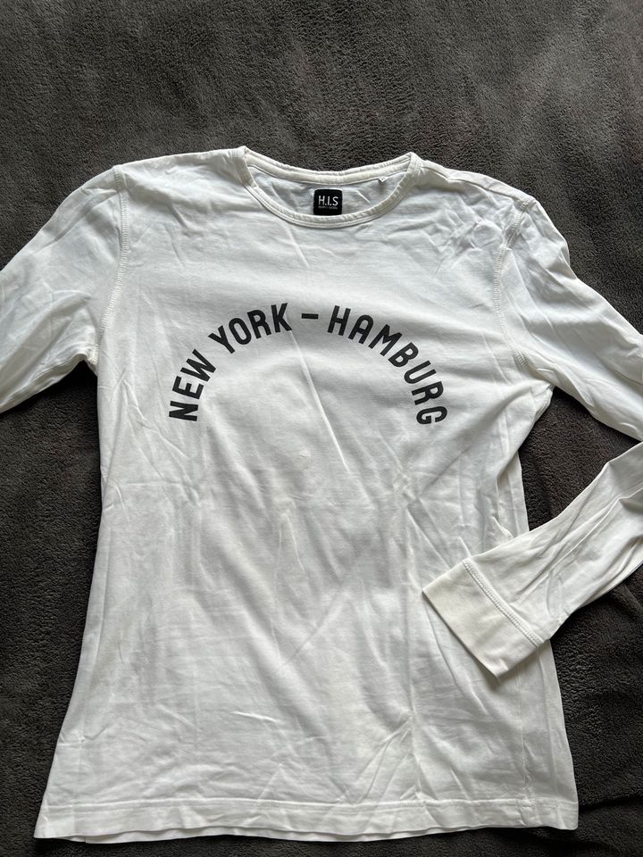 H.I.S langarm shirt weis Hamburg New York in Hamburg