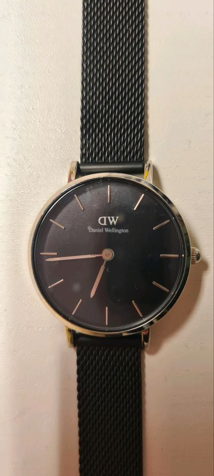 Daniel Wellington Classic Damenuhr, Uhr, schwarz, silber in Einhausen