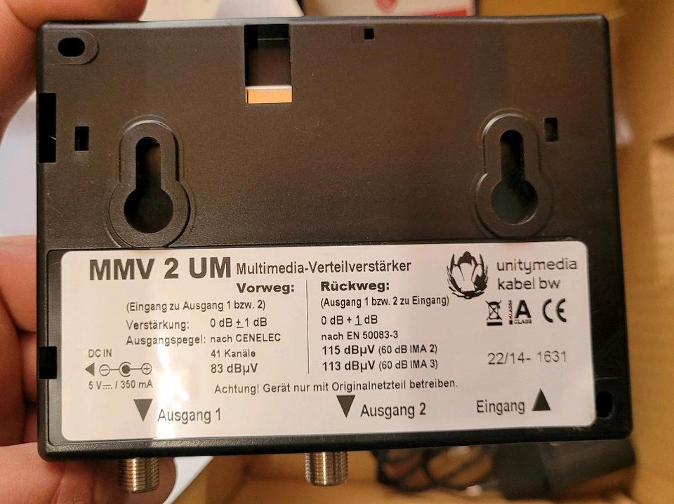 Multimedia Verteilverstärker - Unitymedia / Kabel BW (MMV 2UM) in Hessisch Lichtenau