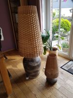Vintage Bodenlampe u. Tischlampe mit handgetöpferten Keramikfüßen Neumünster - Wasbek Vorschau