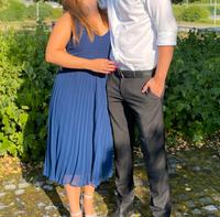 Blaues asos Plisseekleid Kleid Abschlussball Abendkleid Bayern - Pfakofen Vorschau