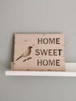 Wandbild Schild Holz Vintage home sweet beige Vogel mint Niedersachsen - Cuxhaven Vorschau