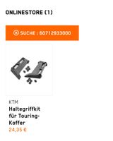 HALTEGRIFFKIT FÜR TOURING-KOFFER KTM Nr: 60712933000 Neu Bayern - Sennfeld Vorschau