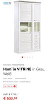 Vitrine Hom'in weiß Wohnen Wohnzimmer Holzoptik Baden-Württemberg - Pforzheim Vorschau