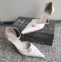 Brautschuhe Pumps 40 weiß Leder spitz Hochzeit Baden-Württemberg - Remchingen Vorschau