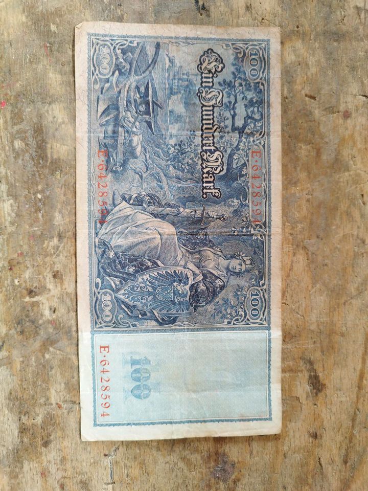 Reichsbanknote in Güterglück