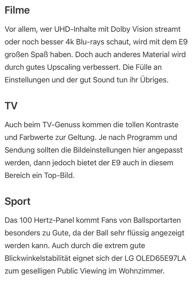 LG OLED TV , 65 Zoll, Neupreis 3999,- , mit Restgarantie in Viöl