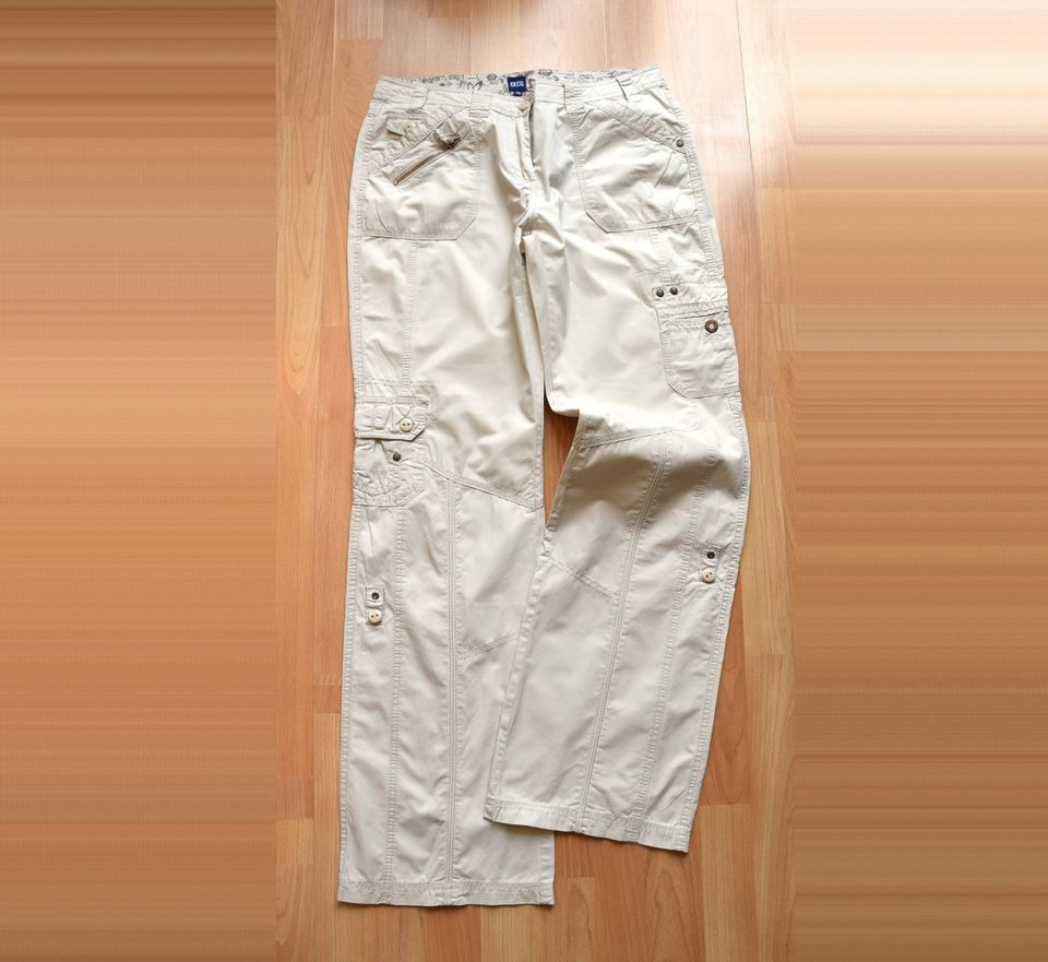 Cecil Jessy Jeans Sommerhose extralang hellbeige 30/34 76/80 in Hofheim am Taunus