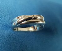 Ring Silber mit 3 Steinen Mitte - Wedding Vorschau