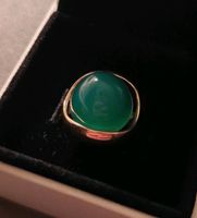 Vintage 750er Gold Ring mit grünen Stein Chrysopras Größe 56 Düsseldorf - Flingern Nord Vorschau