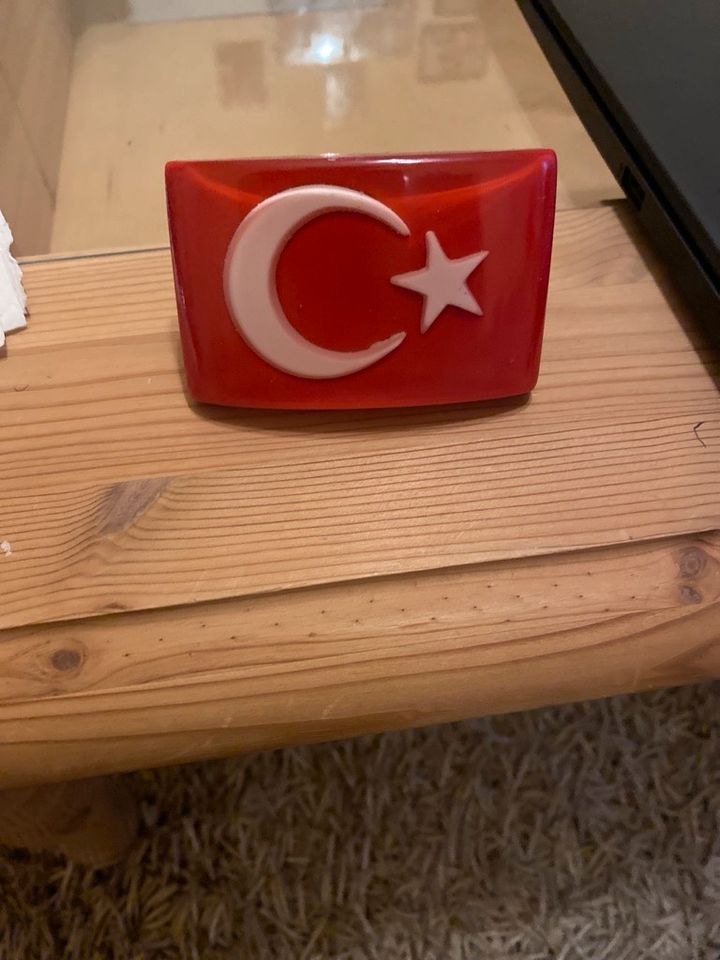 Emblem Türkei Flagge 3D für Auto Frond Grill in Berlin