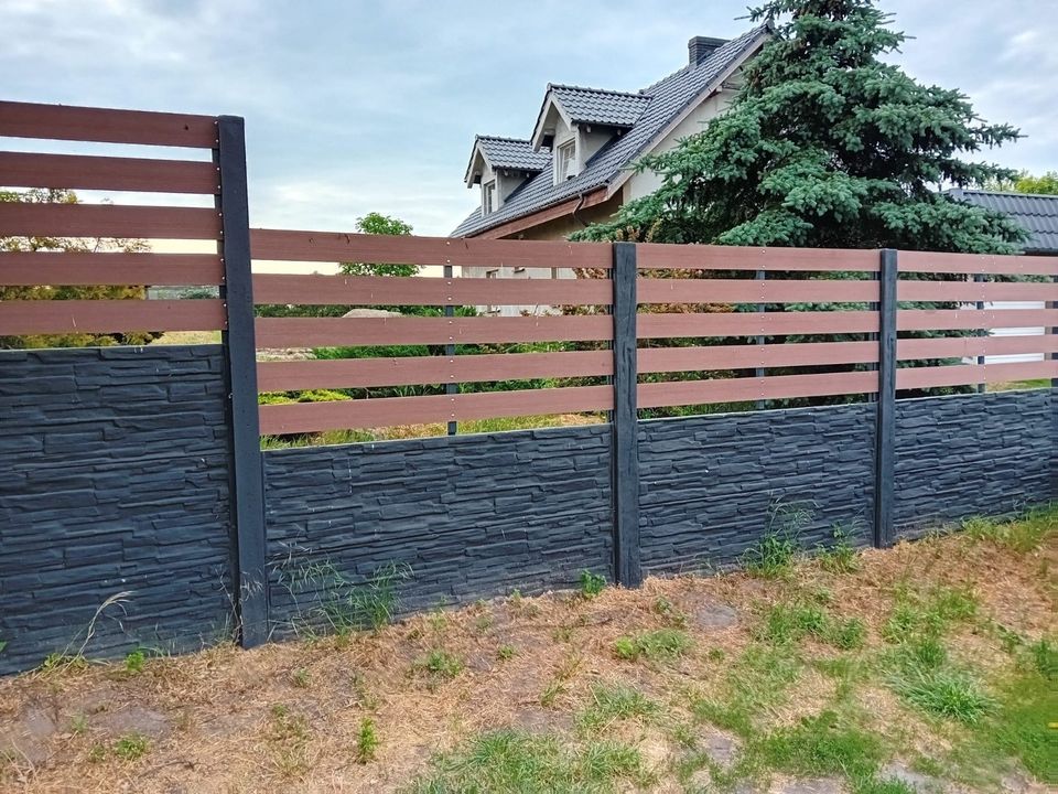 Betonzaun Betonzäune Carport Hochbeet aus Beton Metallzäune in Steinhöfel