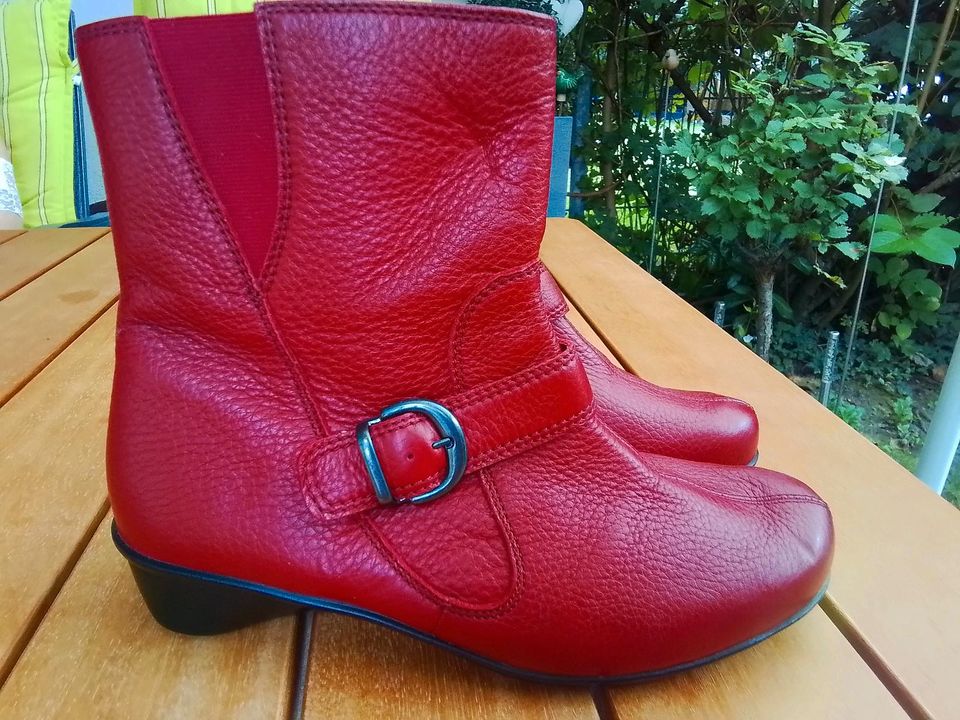 Vitaform Leder Stiefelette, rot, Gr. 39, neu in Paderborn