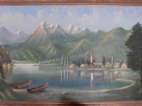 Gemälde Motiv Bergsee mit Alpenlandschaft- handgemalt- Hessen - Rodgau Vorschau