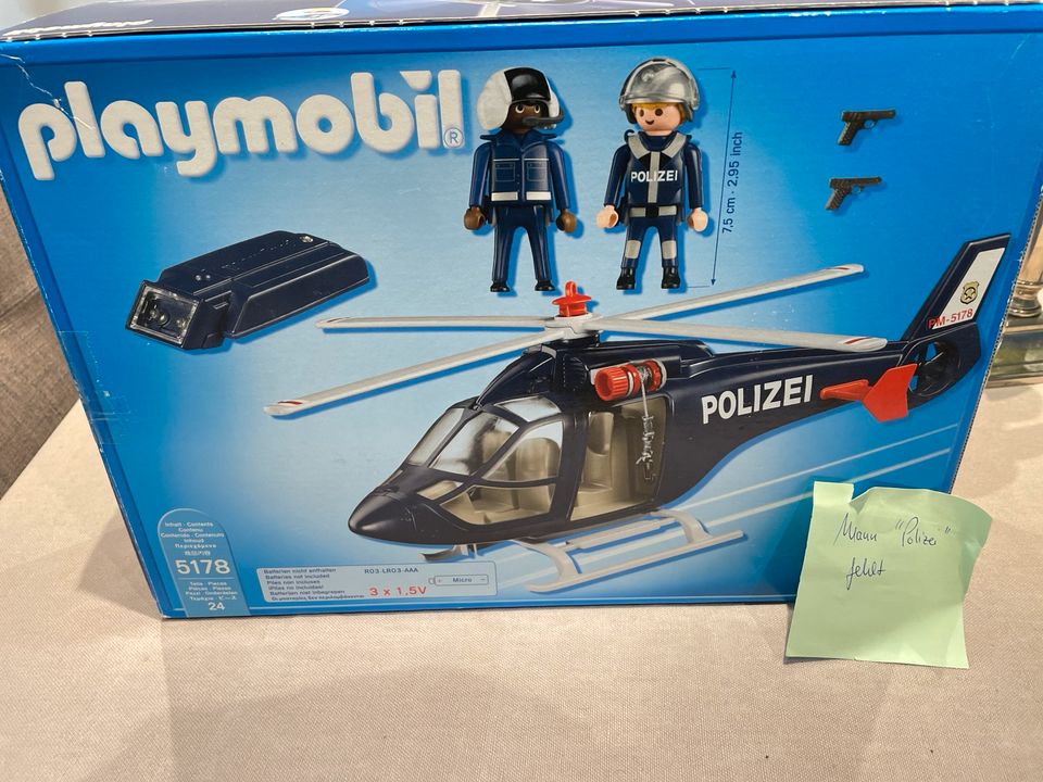 Playmobil 5178 Polizei Hubschrauber mit Taschenlampe in Kelkheim