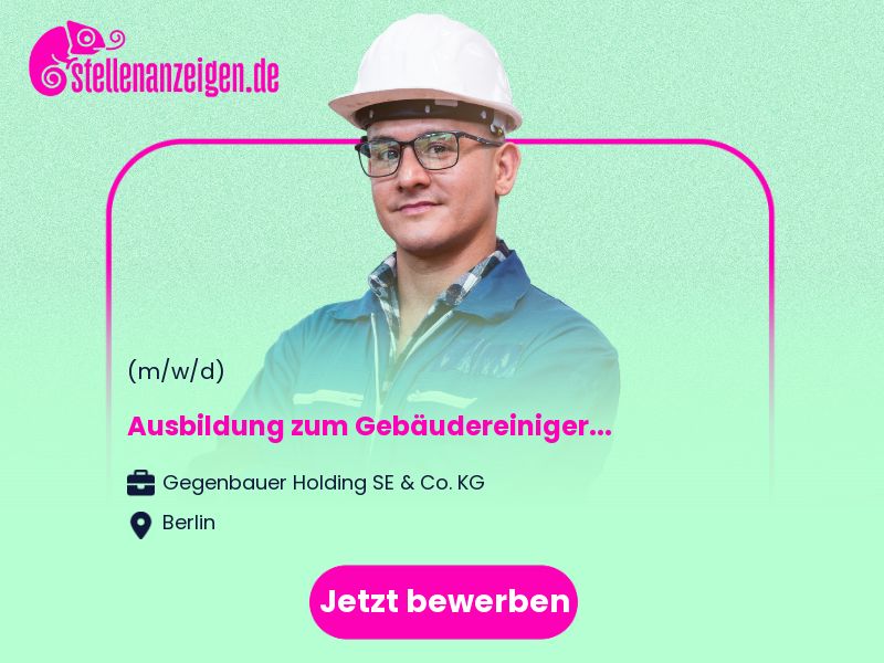 Ausbildung zum Gebäudereiniger (w/m/d) in Berlin