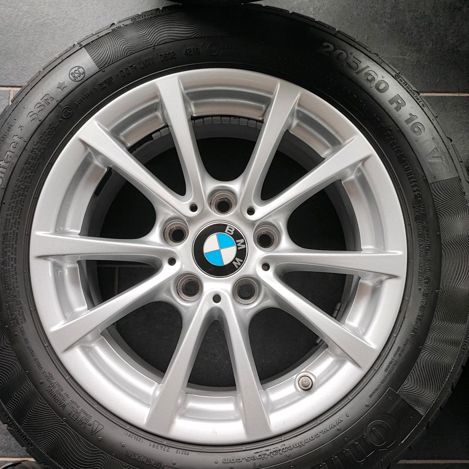 BMW 3er F30 F31 4er F32 F33 F36 390 Sommerreifen 7mm 205/60R16 in Dillenburg