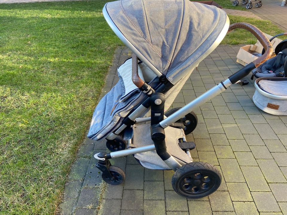 Kinderwagen Joolz Day, Babyschale, Babywanne, Sportaufsatz, grau in Lingen (Ems)