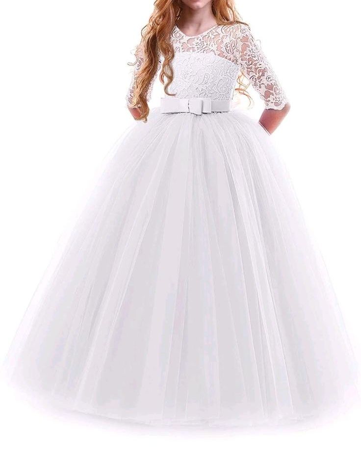 Kleid für Blumenmädchen Hochzeitskleid 3/4 Arm  gr.116 in Moers