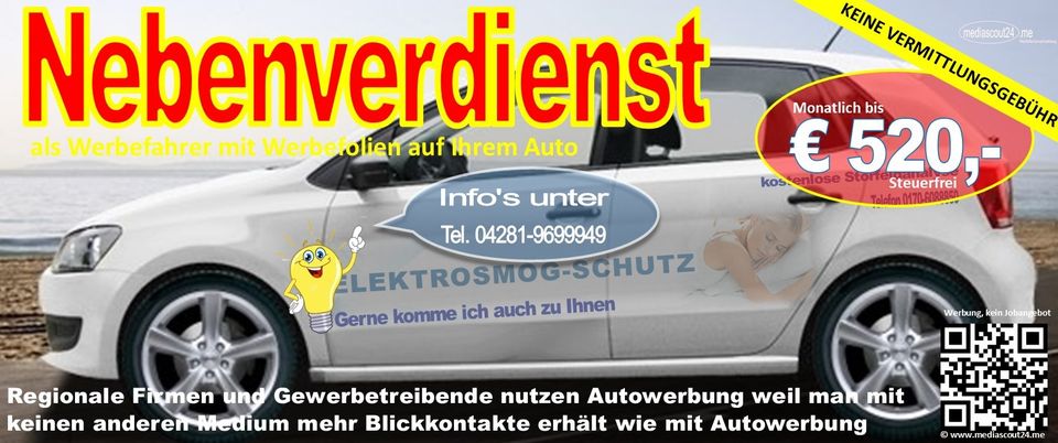 Zusatzverdienst als Werbefahrer bis 520,- Euro mtl. in Nienburg (Weser)