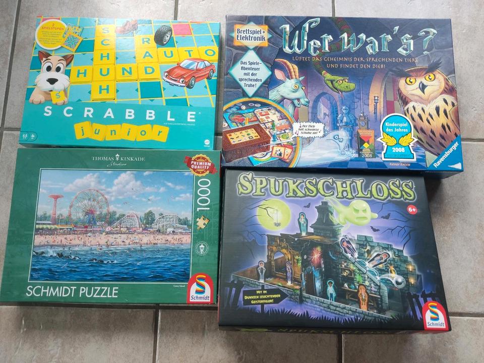 Scrabble Junior/ Wer war's/ Spukschloss/ Puzzle Kinder Spiele in Oer-Erkenschwick
