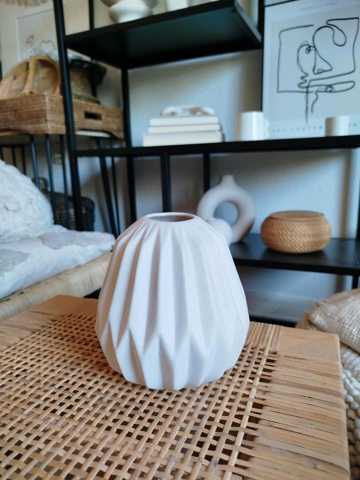 14cm Vase Keramik Steingut Deko Boho Skandi geometrisch in Hamburg