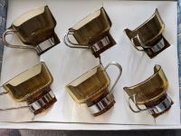 Teegläser Tee Mokka Gläser Tassen gelb Italien 70er 6er Set Niedersachsen - Vechelde Vorschau
