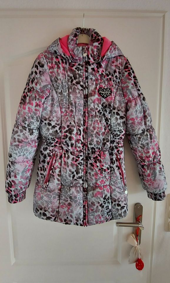 Winterjacke Anorak Pampolina 152 schwarz grau pink gemustert in Tüttleben