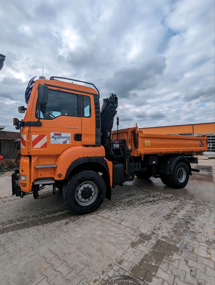 MAN TGA Kipper mit Kran Kranwagen 4x4 in Pollenfeld