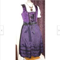 Country Line Festtagsdirndl Dirndl midi Dirndlkleid lila-schwarz Bayern - Grainet Vorschau