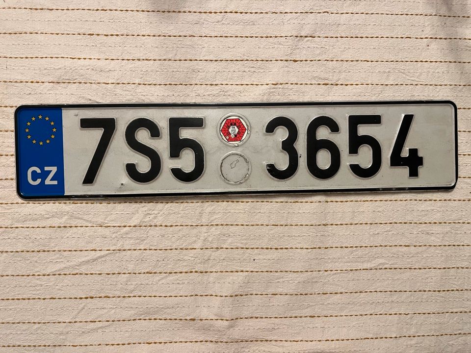 Kennzeichen Nummernschild Tschechien in Erfurt