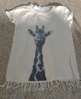 128 topolino T-Shirt top Giraffe Fransen weiß Leipzig - Eutritzsch Vorschau