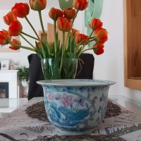 Keramiktopf mit Blumenmuster Brandenburg - Falkensee Vorschau