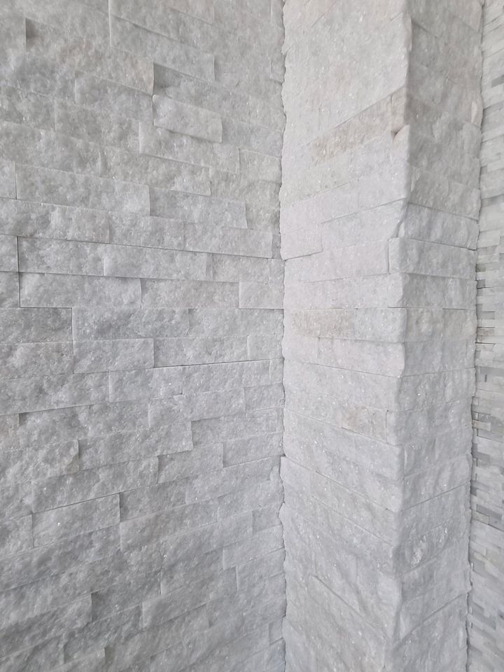 Wandverblender, Naturstein, Weiß, ca. 5.5m², Fugenlos in Salzgitter