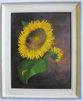 Bild Ölgemälde auf Leinwand mit Rahmen | Sonnenblume | 50x60 cm Schleswig-Holstein - Ahrensburg Vorschau