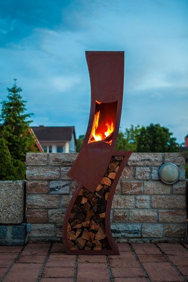 Edelrost Feuerlicht Grill Grillstellen Rost Deko Garten in Schiffweiler