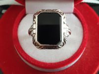 «Vintage:Siegel Ring Onyx ⁕835⁕ Silber Gr.62 Herrenring»Top! Baden-Württemberg - Singen Vorschau