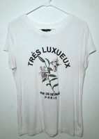H&M T-Shirt Gr. L Tres Luxueux Rue de sevigne Paris in weiß Saarland - Homburg Vorschau