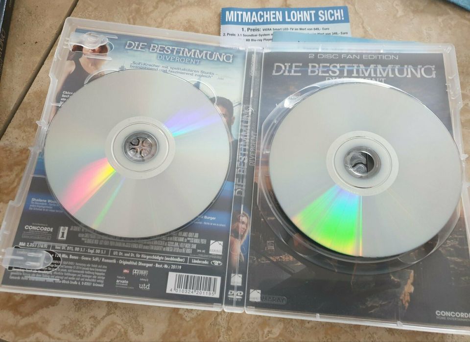 Die Bestimmung Divergent DVD 2 DICS FAN EDITION FSK 12 in Hagen im Bremischen