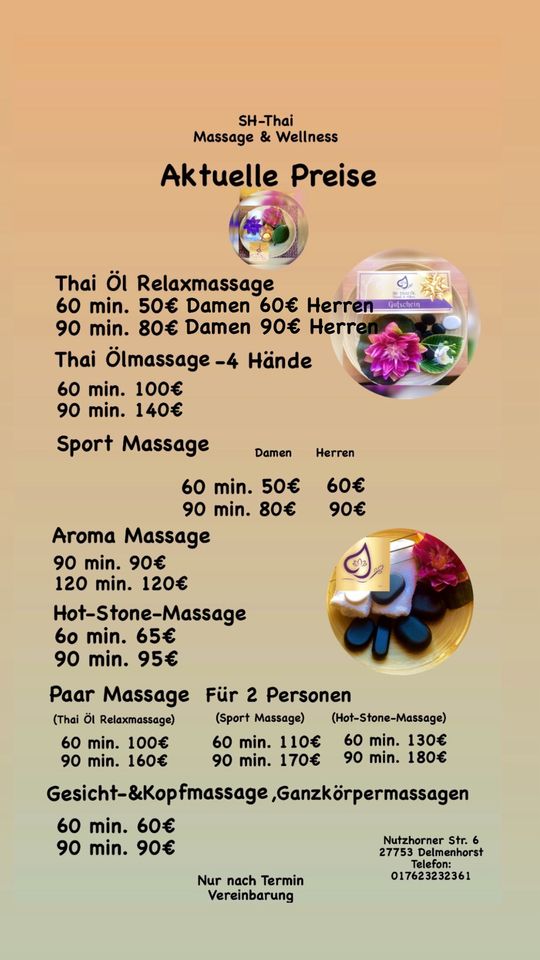 Geschenk-Idee Wellness Gutschein bei SH-Thai Massage & Wellness in Delmenhorst