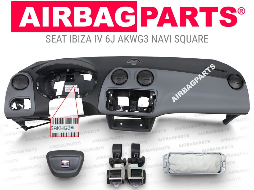 SEAT IBIZA IV 6J AKWG3 NAVI SQUARE Armaturenbrett Airbag Satz in Bremen