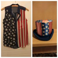 Karneval Stars and Stripes, Bluse und Hut, Amerika Nordrhein-Westfalen - Coesfeld Vorschau