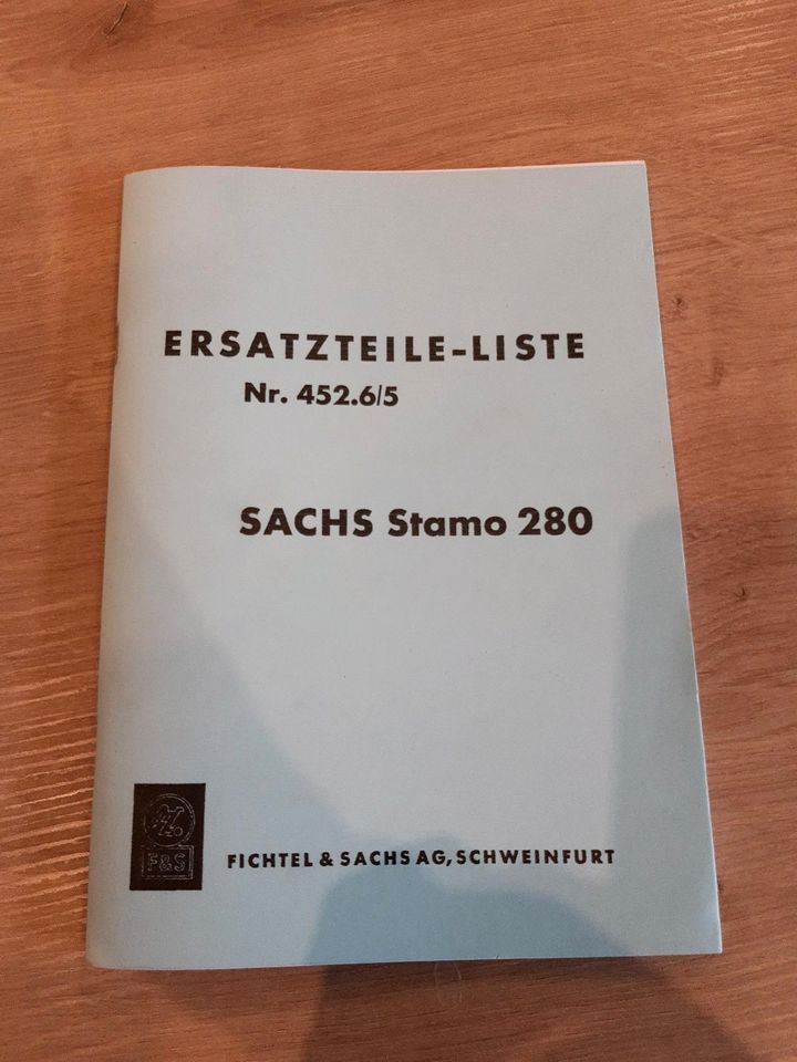 Ersatzteile-Liste Sachs Stamo 280 in Kirchlinteln