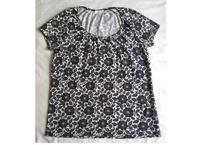 GENEROUS by LINDEX süßes T-SHIRT Gr. L schwarz-weiß Blüten Kurzar Hessen - Hanau Vorschau