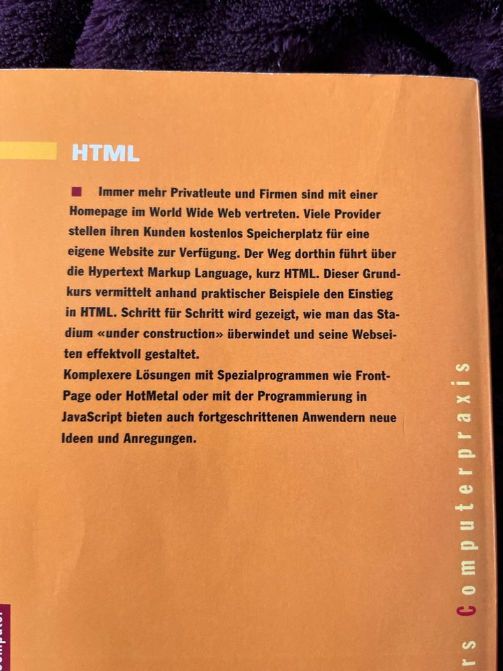 Helmut Erlenkötter HTML von der Baustelle bis JavaScript in Bienenbüttel