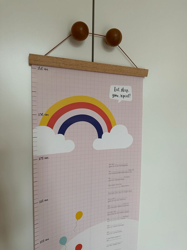 Poster Messlatte mit Regenbogen für Kinderzimmer Rassmussons, neu in Dortmund