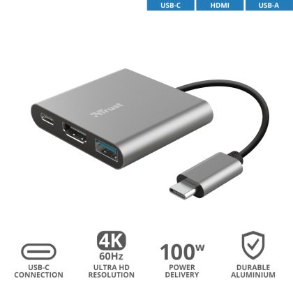 Trust Dalyx Adapter (3-in-1, USB-C, HDMI) in Emden